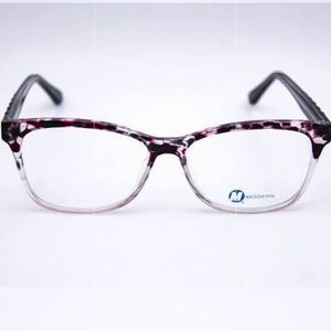 Modern Optical Eyeglass Frame Carmen Plum Tortoise 55-16-140